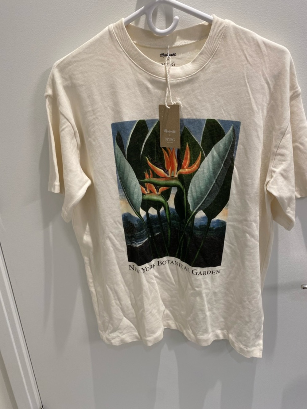 Madewell oversized tee, Madwell x NYBG, NWT.